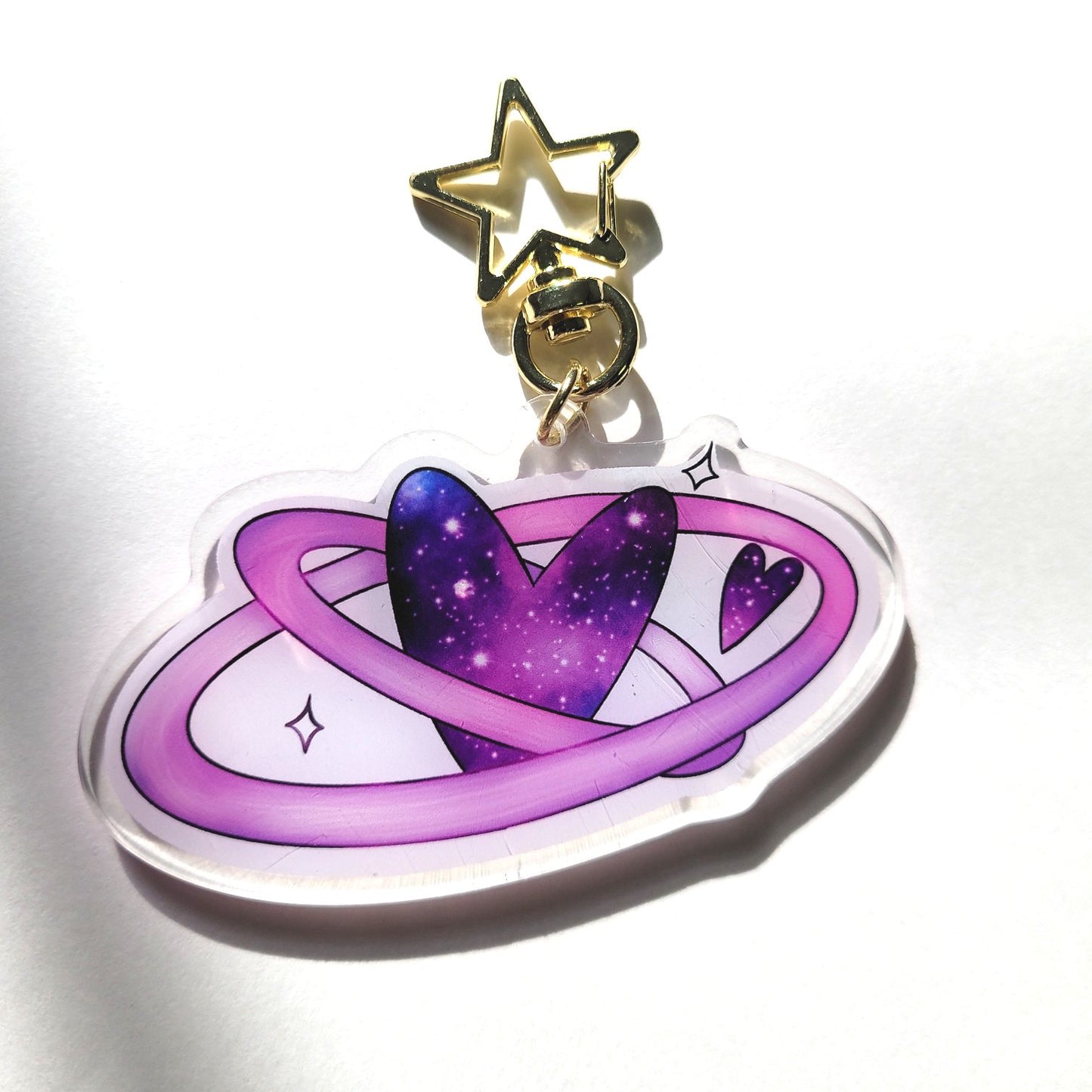 Astronomical Heart Keychain