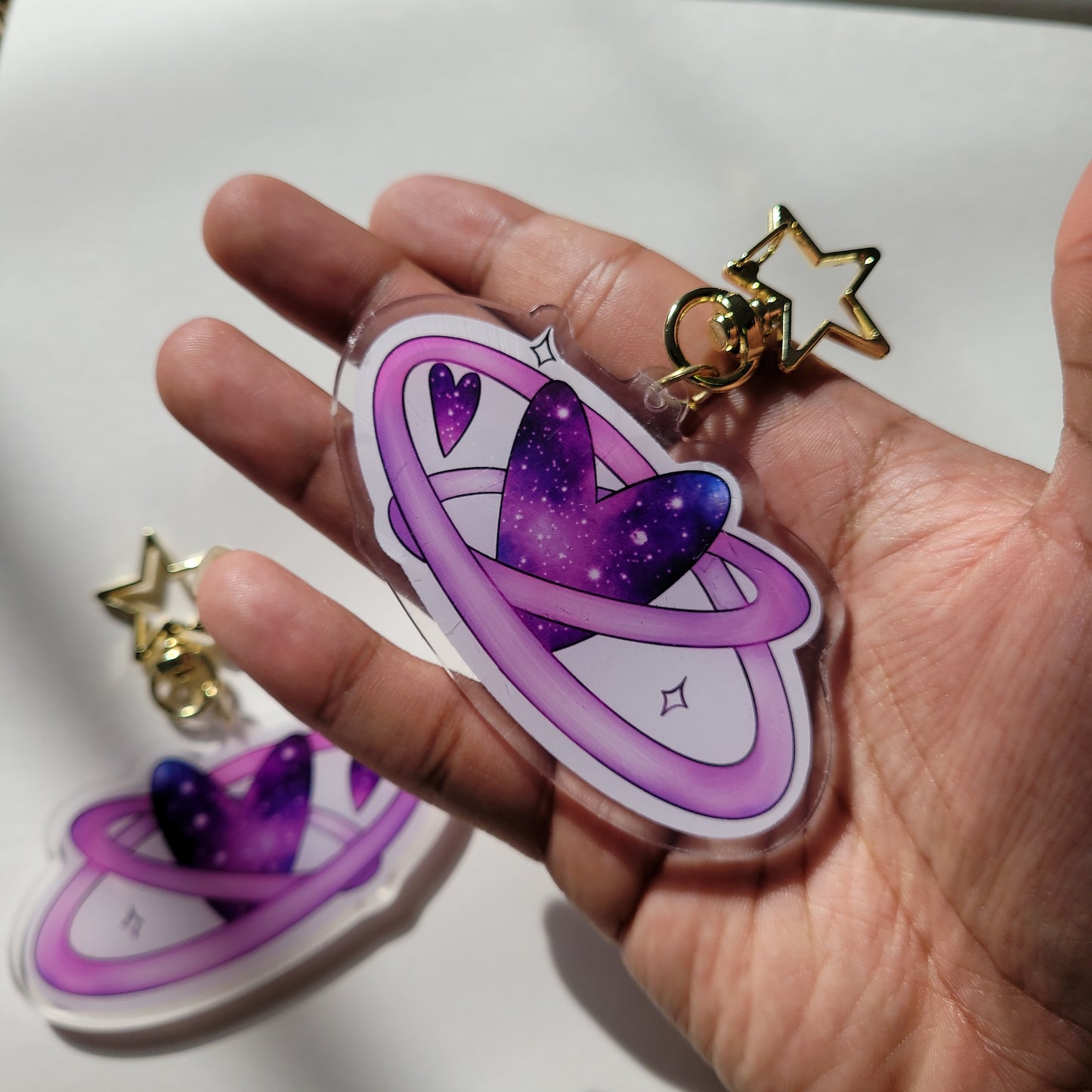 Astronomical Heart Keychain